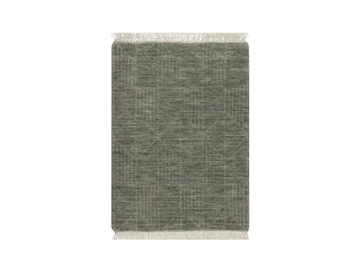 2'0" x 2'8" New Hand Loomed Green Wool Rectangle Oriental Rug - MOA10291789