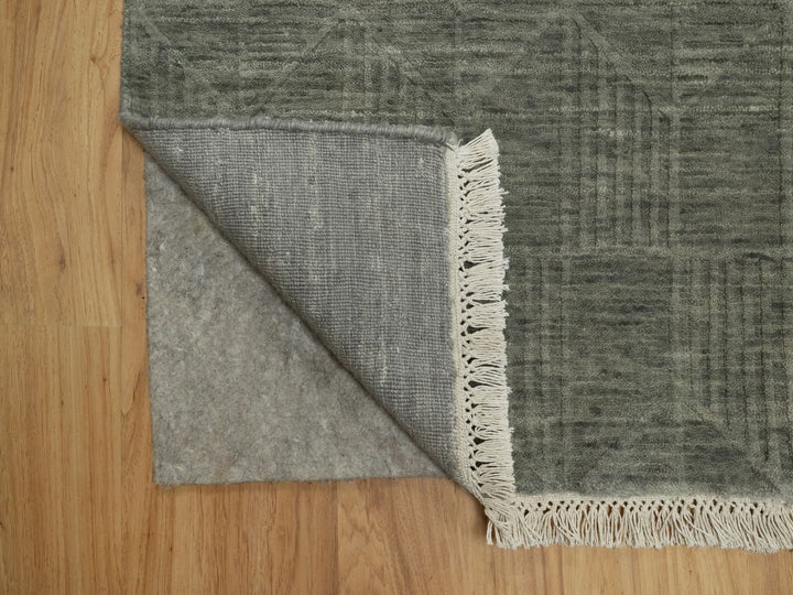 2'0" x 2'8" New Hand Loomed Green Wool Rectangle Oriental Rug - MOA10291789