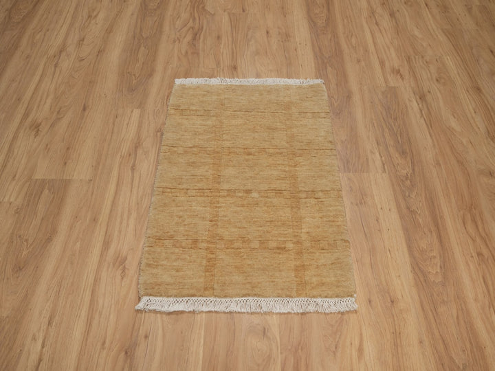 2'0" x 2'8" New Hand Loomed Orange Wool Rectangle Oriental Rug - MOA10291790