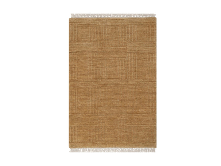 1'11" x 2'9" New Hand Loomed Brown Wool Rectangle Oriental Rug - MOA10291791