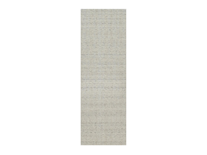 2'7" x 8'0" New Hand Loomed Ivory Wool Runner Oriental Rug - MOA10291792