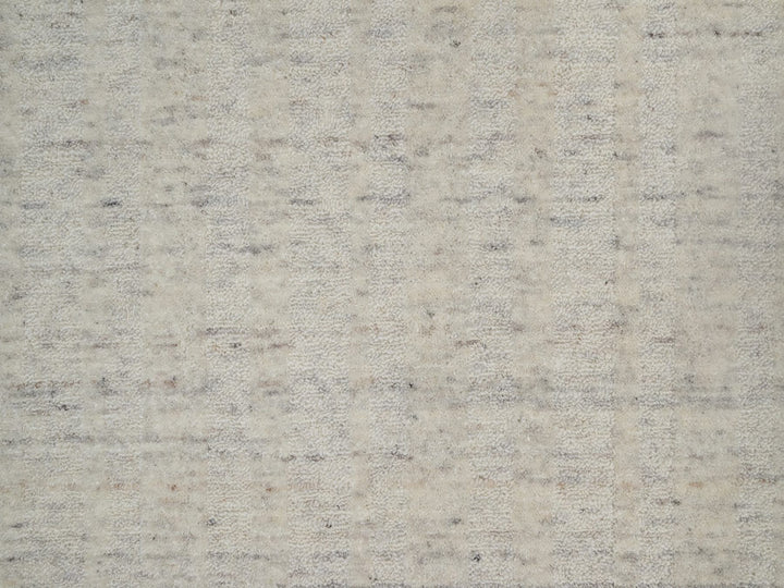2'7" x 8'0" New Hand Loomed Ivory Wool Runner Oriental Rug - MOA10291792