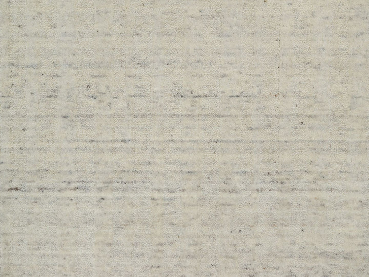 4'11" x 4'11" New Hand Loomed Ivory Wool Round Oriental Rug - MOA10291794