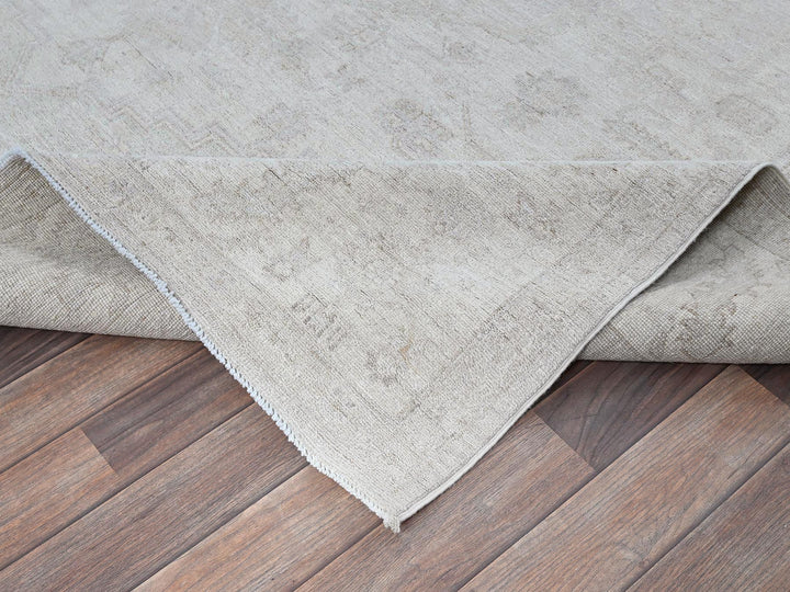 8'0" x 9'9" New Hand Knotted Ivory Wool Rectangle Oriental Rug - MOA102917