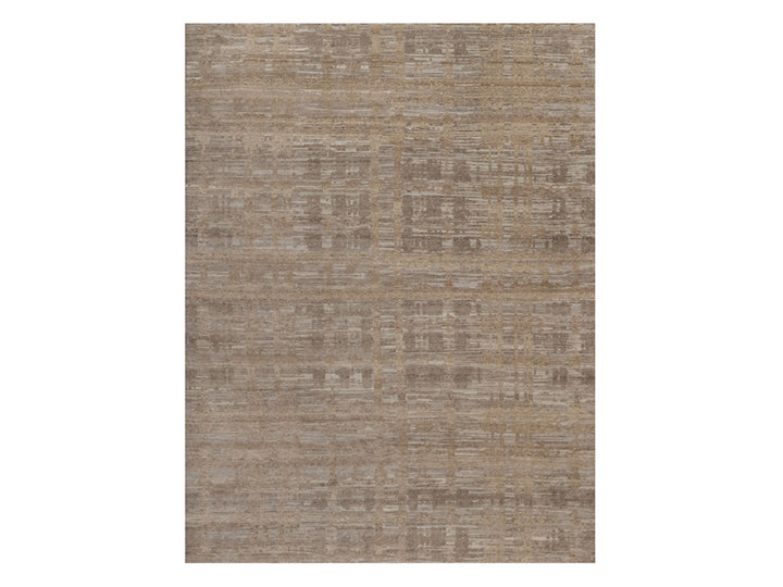 9'1" x 12'1" New Hand Knotted Brown Wool Rectangle Oriental Rug - MOA10291807