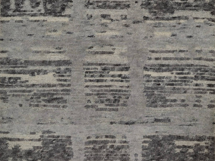 2'0" x 3'1" New Hand Knotted Grey Wool Rectangle Oriental Rug - MOA10291811