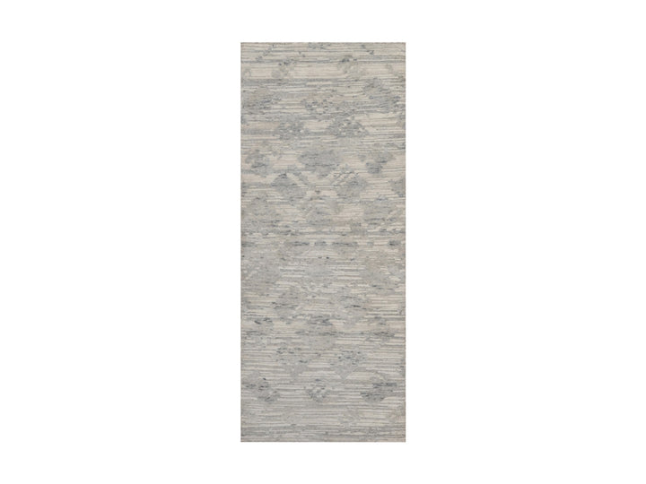 2'6" x 6'3" New Hand Knotted Grey Wool Runner Oriental Rug - MOA10291814