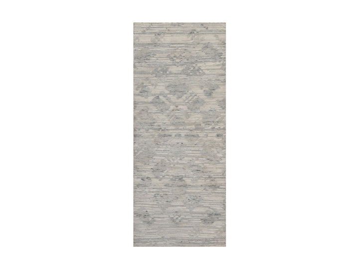 2'6" x 6'3" New Hand Knotted Grey Wool Runner Oriental Rug - MOA10291817