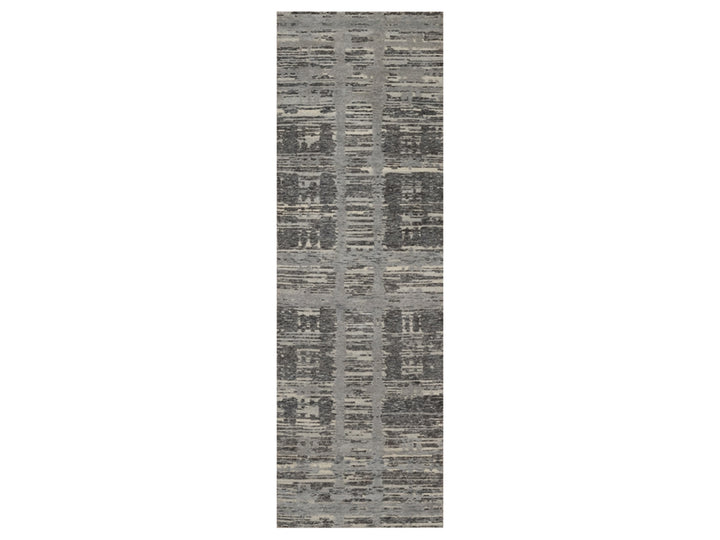2'6" x 8'0" New Hand Knotted Grey Wool Runner Oriental Rug - MOA10291818