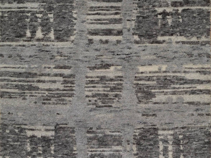 2'6" x 8'0" New Hand Knotted Grey Wool Runner Oriental Rug - MOA10291818