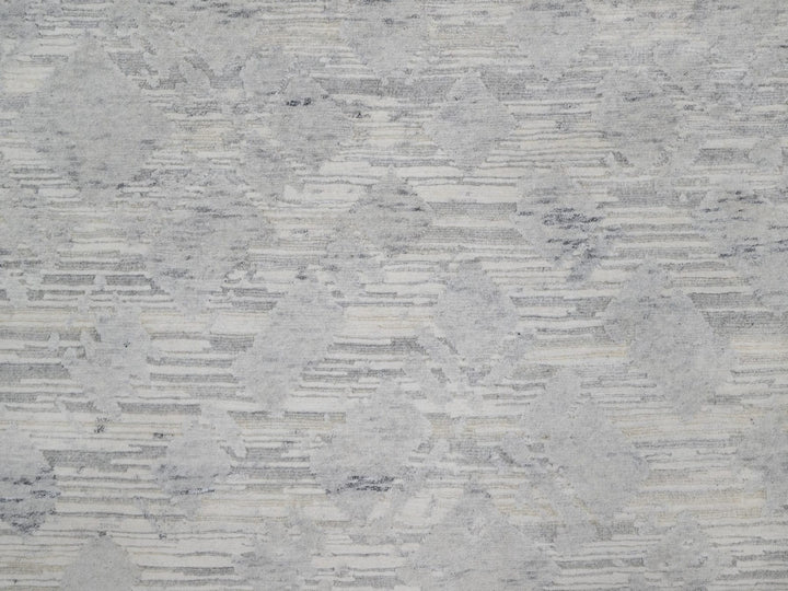 8'0" x 10'2" New Hand Knotted Grey Wool Rectangle Oriental Rug - MOA10291819