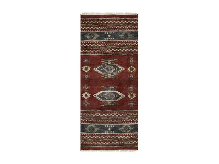2'7" x 6'2" New Hand Knotted Red Wool Runner Oriental Rug - MOA10291820
