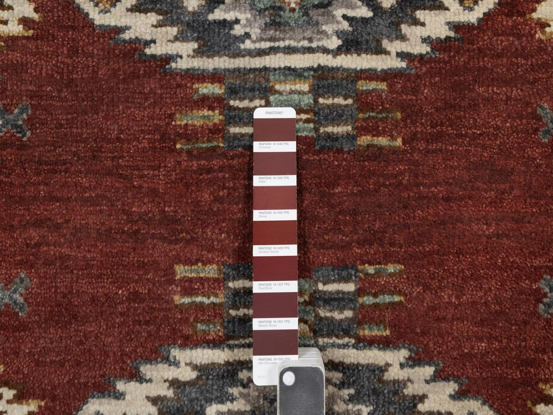 2'7" x 6'2" New Hand Knotted Red Wool Runner Oriental Rug - MOA10291820