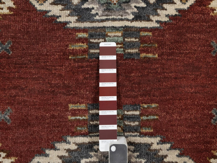 2'7" x 6'2" New Hand Knotted Red Wool Runner Oriental Rug - MOA10291820