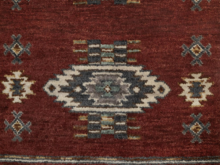 2'7" x 6'2" New Hand Knotted Red Wool Runner Oriental Rug - MOA10291820