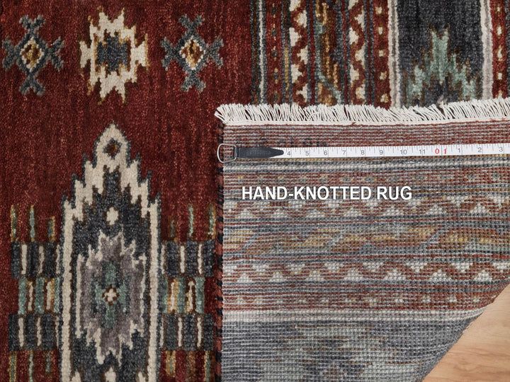 2'7" x 6'2" New Hand Knotted Red Wool Runner Oriental Rug - MOA10291820