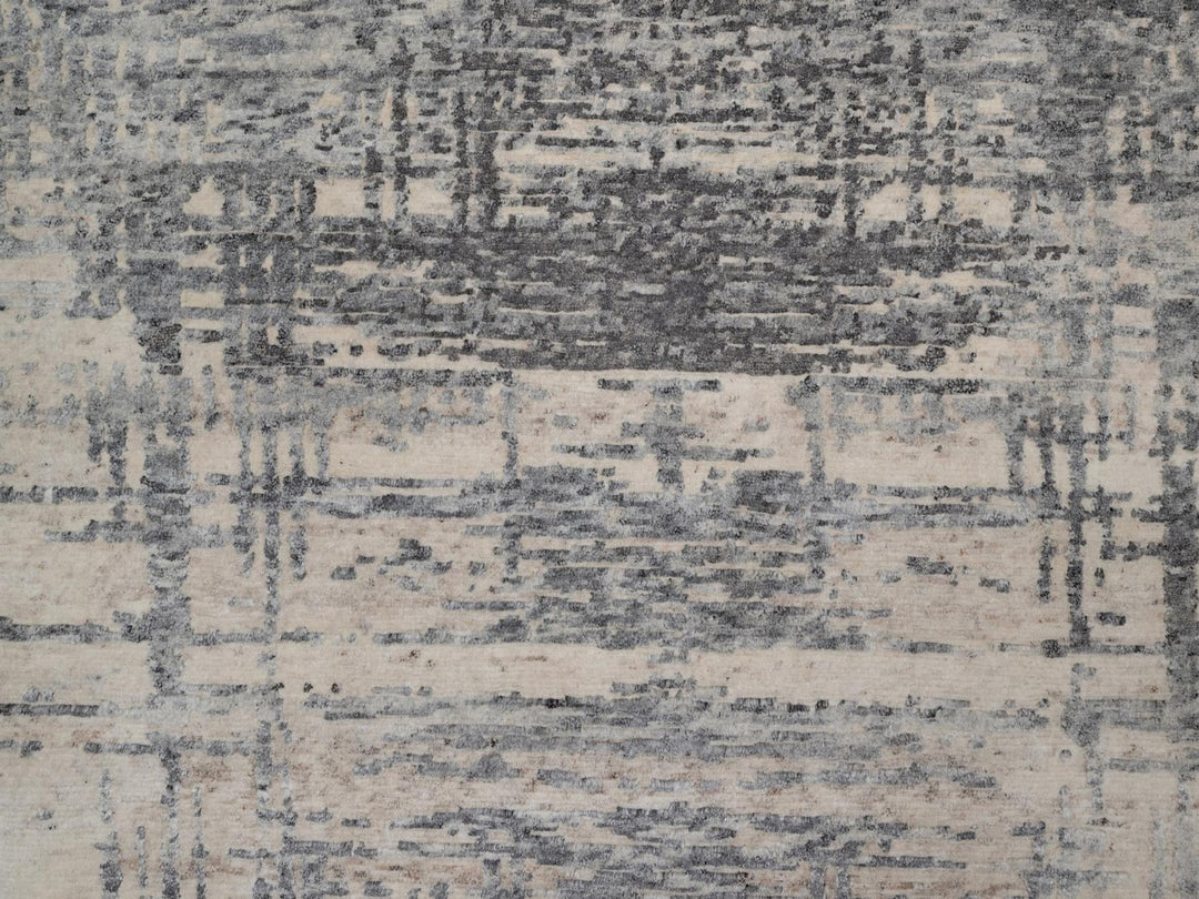 8'0" x 10'1" New Hand Knotted Ivory Wool Rectangle Oriental Rug - MOA10291824