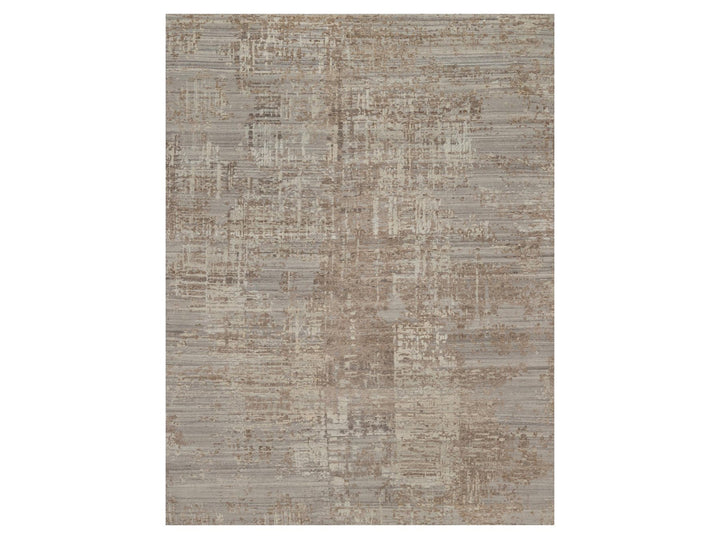 9'1" x 11'10" New Hand Knotted Brown Wool Rectangle Oriental Rug - MOA10291829