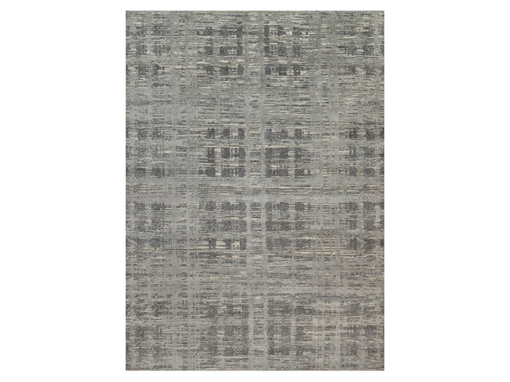 10'0" x 14'1" New Hand Knotted Grey Wool Rectangle Oriental Rug - MOA10291831