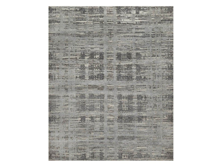 8'1" x 10'1" New Hand Knotted Grey Wool Rectangle Oriental Rug - MOA10291832