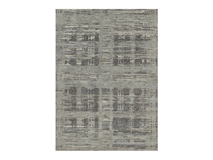 5'0" x 7'0" New Hand Knotted Grey Wool Rectangle Oriental Rug - MOA10291833