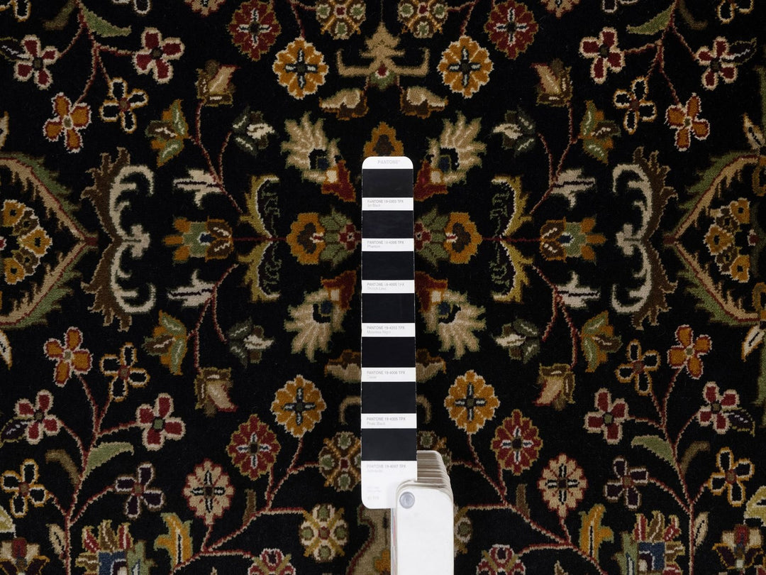 8'0" x 10'1" New Hand Knotted Black Wool Rectangle Oriental Rug - MOA10291834