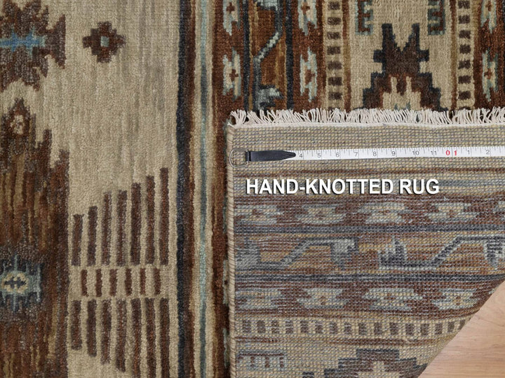 2'7" x 5'10" New Hand Knotted Ivory Wool Runner Oriental Rug - MOA10291835