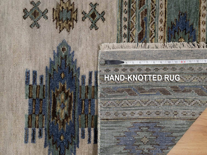 2'8" x 9'10" New Hand Knotted Beige Wool Runner Oriental Rug - MOA10291839