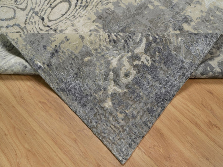 8'1" x 9'11" New Hand Knotted Ivory Wool Rectangle Oriental Rug - MOA10291840