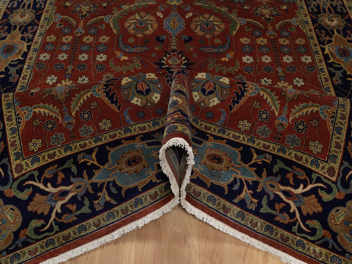 6'0" x 8'7" New Hand Knotted Red Wool Rectangle Oriental Rug - MOA10291845