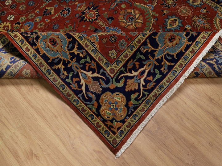 6'0" x 8'7" New Hand Knotted Red Wool Rectangle Oriental Rug - MOA10291845