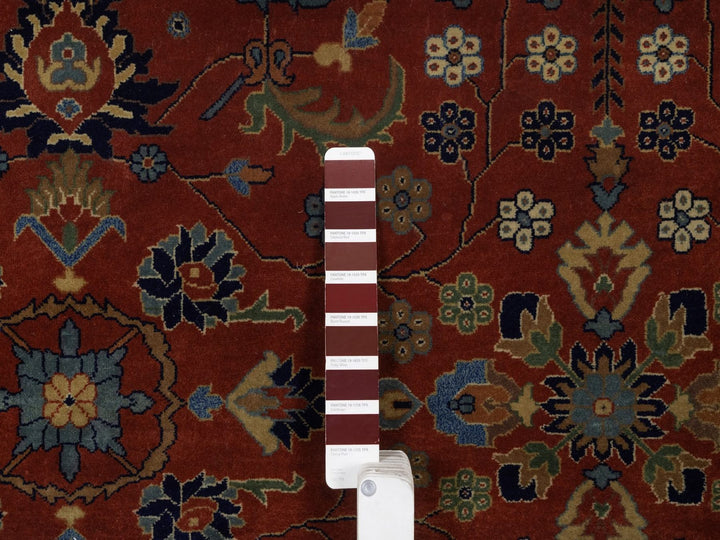 6'0" x 8'7" New Hand Knotted Red Wool Rectangle Oriental Rug - MOA10291845