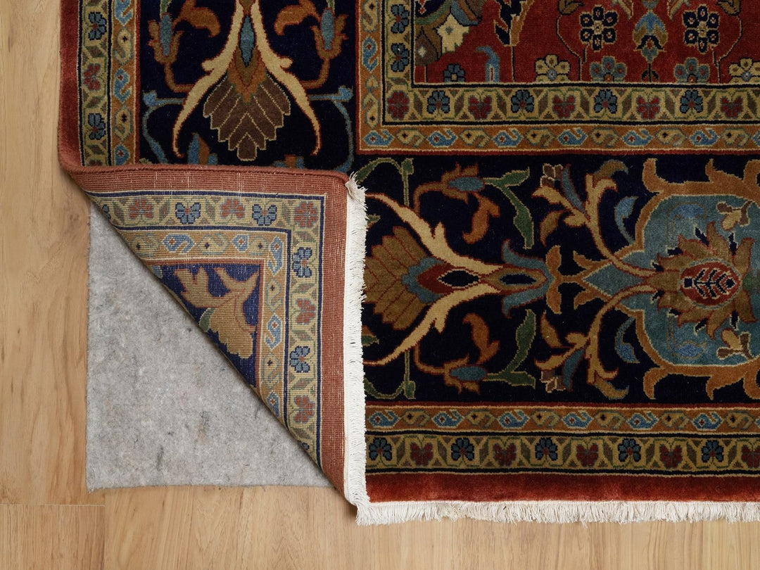 8'0" x 9'10" New Hand Knotted Red Wool Rectangle Oriental Rug - MOA10291846