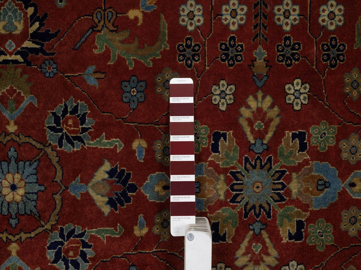 8'0" x 9'10" New Hand Knotted Red Wool Rectangle Oriental Rug - MOA10291846