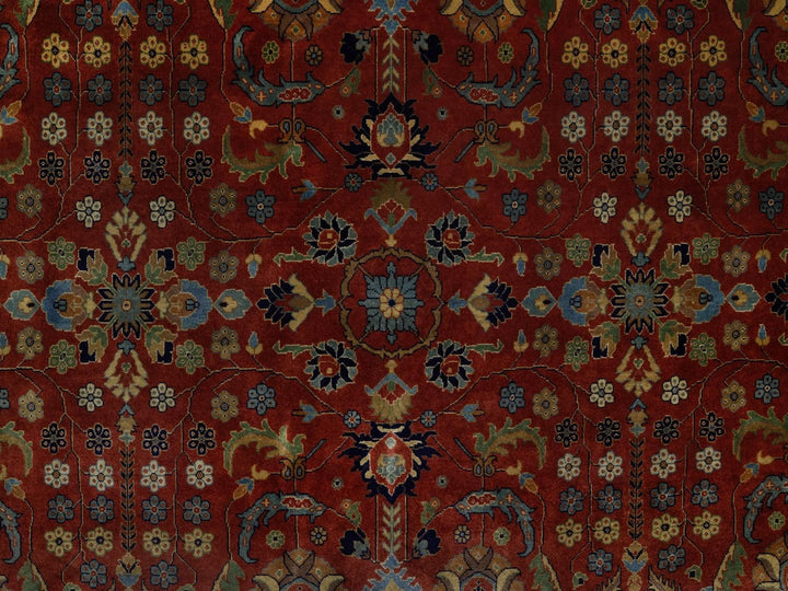 8'0" x 9'10" New Hand Knotted Red Wool Rectangle Oriental Rug - MOA10291846