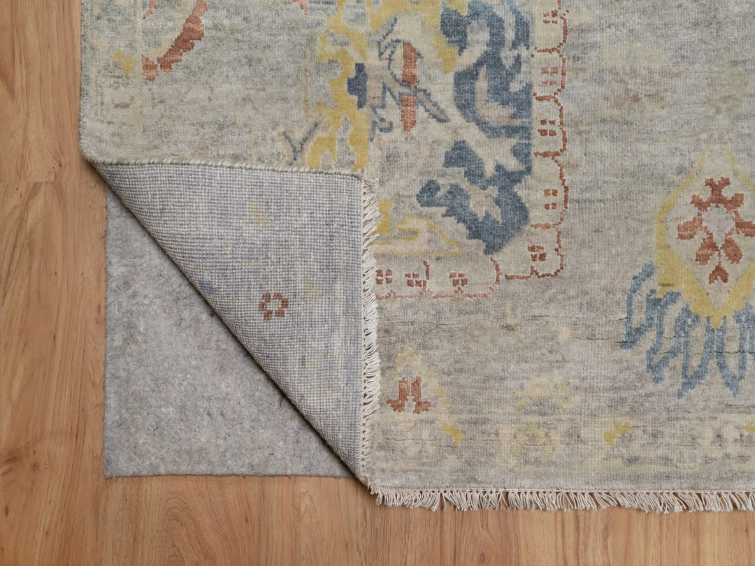 7'8" x 9'11" New Hand Knotted Beige Wool Rectangle Oriental Rug - MOA10291849