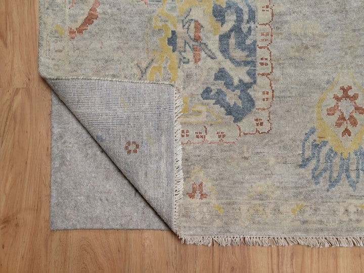 7'8" x 9'11" New Hand Knotted Beige Wool Rectangle Oriental Rug - MOA10291849