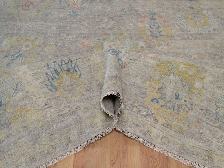 7'8" x 9'11" New Hand Knotted Beige Wool Rectangle Oriental Rug - MOA10291849