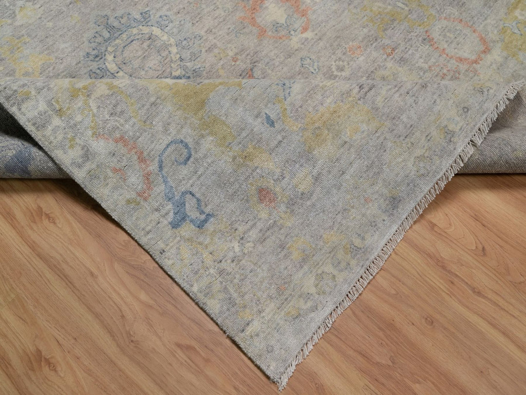 7'8" x 9'11" New Hand Knotted Beige Wool Rectangle Oriental Rug - MOA10291849