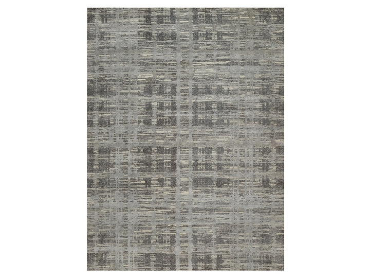 8'11" x 12'1" New Hand Knotted Grey Wool Rectangle Oriental Rug - MOA10291850