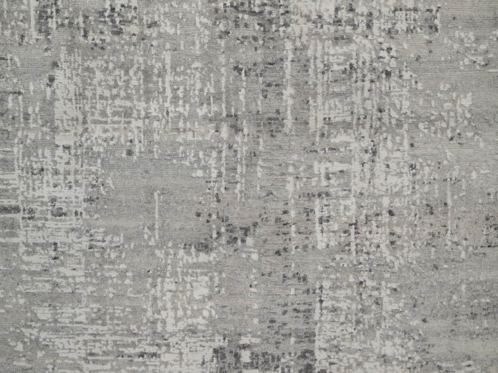 5'1" x 7'1" New Hand Knotted Grey Wool Rectangle Oriental Rug - MOA10291853