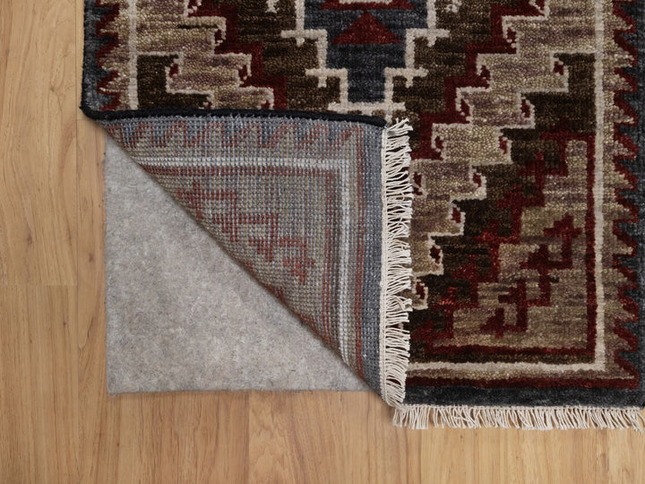 2'0" x 3'2" New Hand Knotted Brown Wool Rectangle Oriental Rug - MOA10291863