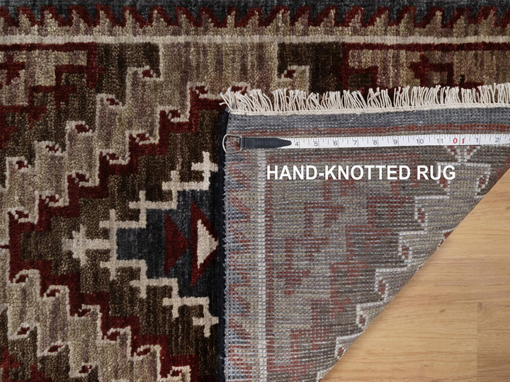 2'0" x 3'2" New Hand Knotted Brown Wool Rectangle Oriental Rug - MOA10291863