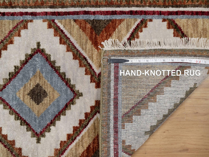 2'1" x 3'1" New Hand Knotted Grey Wool Rectangle Oriental Rug - MOA10291864