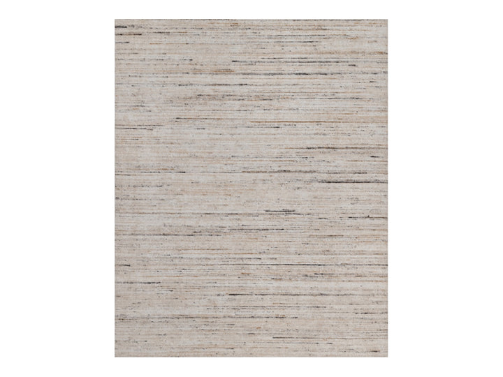 8'1" x 10'1" New Hand Loomed Ivory Polyester Rectangle Oriental Rug - MOA10291871