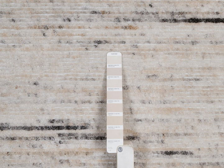 8'1" x 10'1" New Hand Loomed Ivory Polyester Rectangle Oriental Rug - MOA10291871