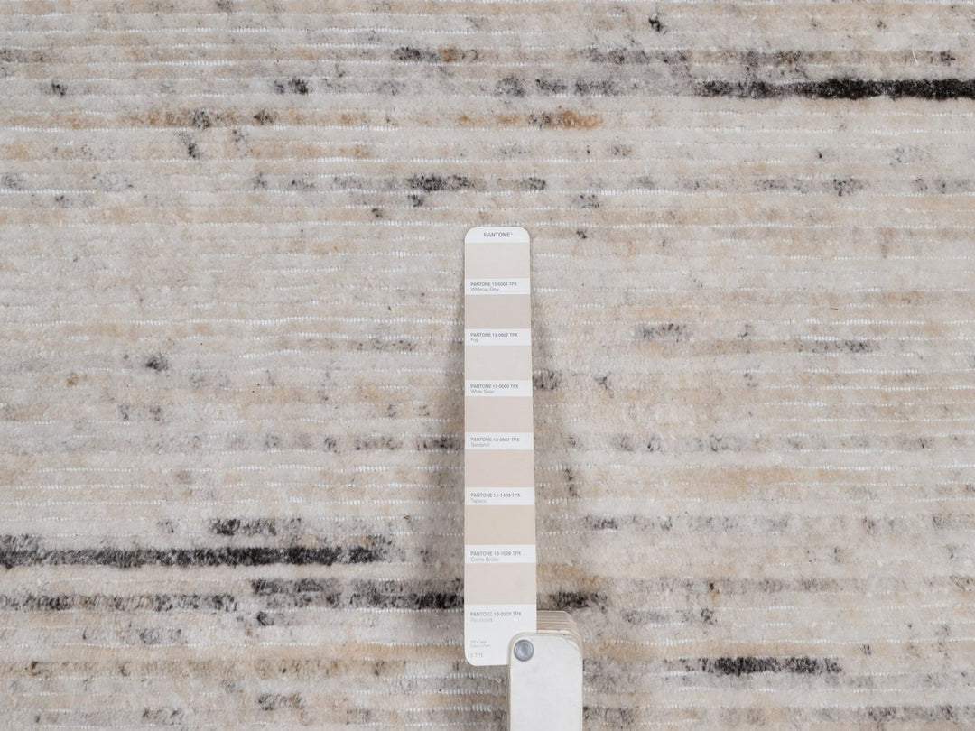 8'1" x 10'1" New Hand Loomed Ivory Polyester Rectangle Oriental Rug - MOA10291872