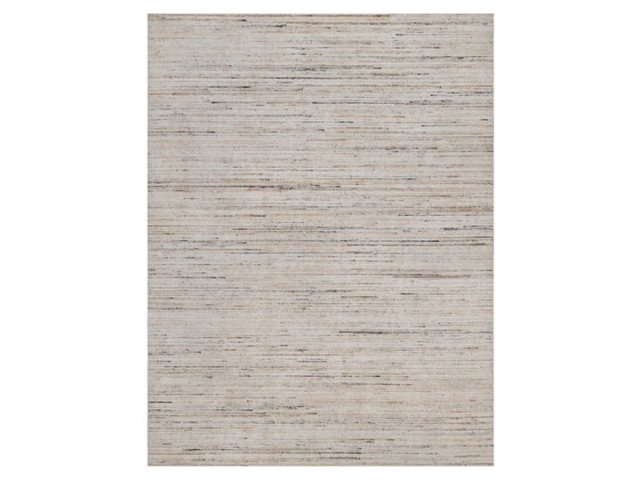 9'1" x 12'0" New Hand Loomed Ivory Polyester Rectangle Oriental Rug - MOA10291873