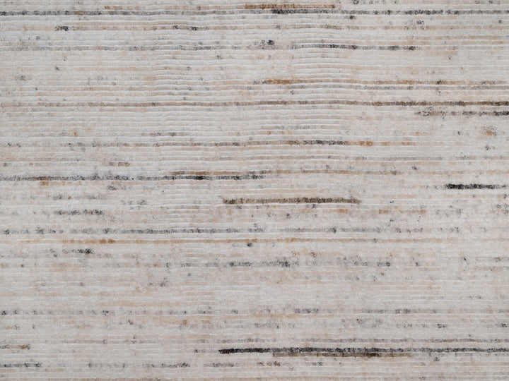 9'1" x 12'0" New Hand Loomed Ivory Polyester Rectangle Oriental Rug - MOA10291873