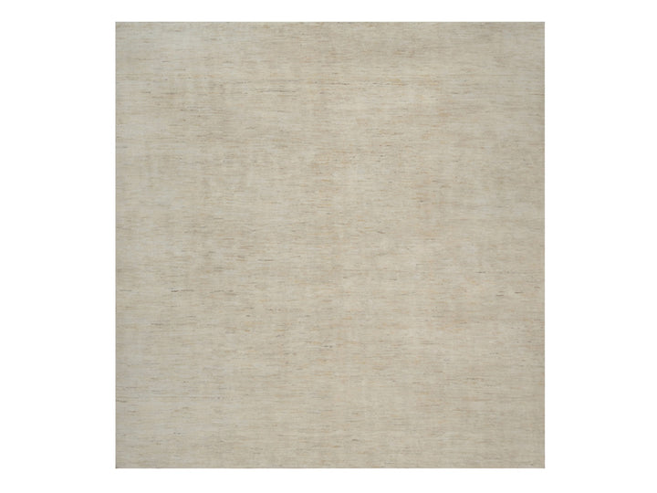 9'11" x 10'4" New Hand Knotted Ivory Wool Square Oriental Rug - MOA10291876